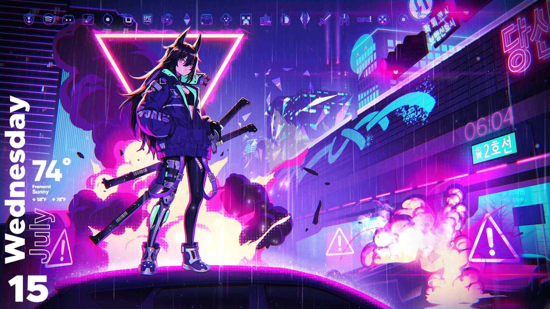 Neon Samurai Cyberpunk Wallpapers