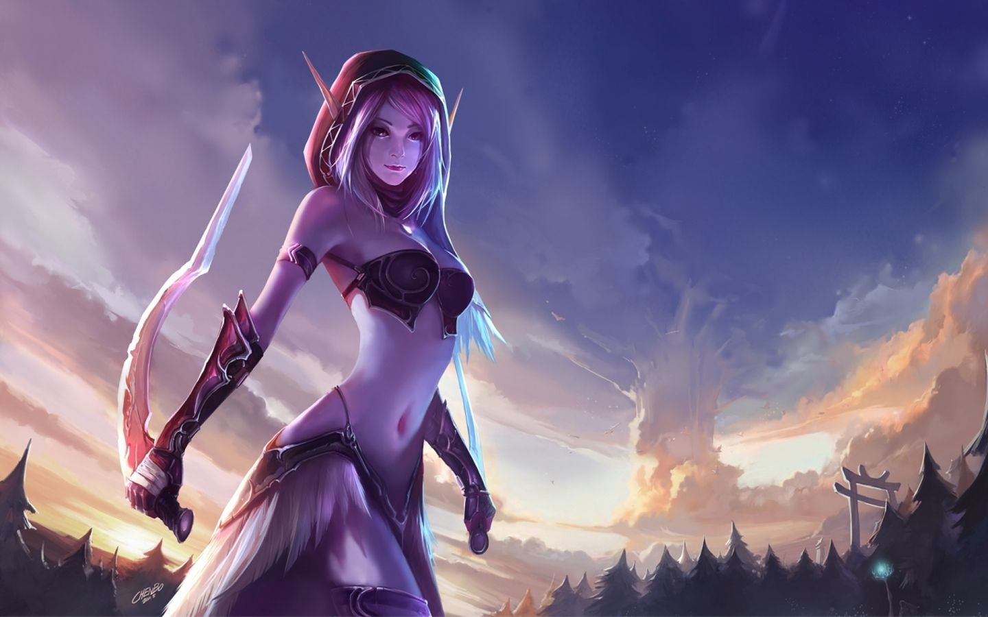 Night Elf Warrior In Hd Wallpapers