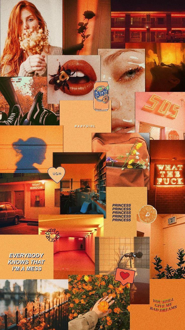 Orange Aesthetic Girl Wallpapers