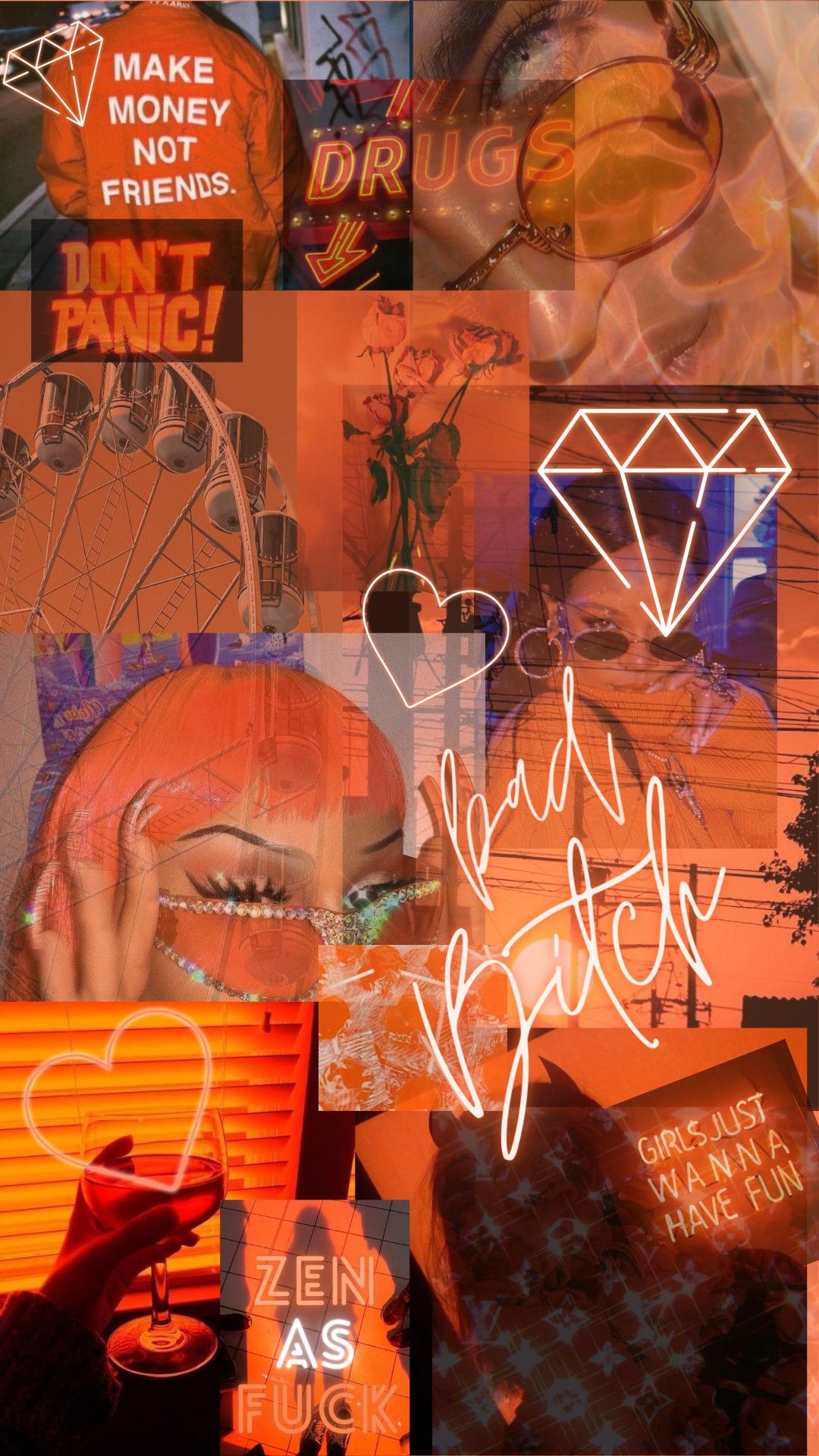 Orange Aesthetic Girl Wallpapers