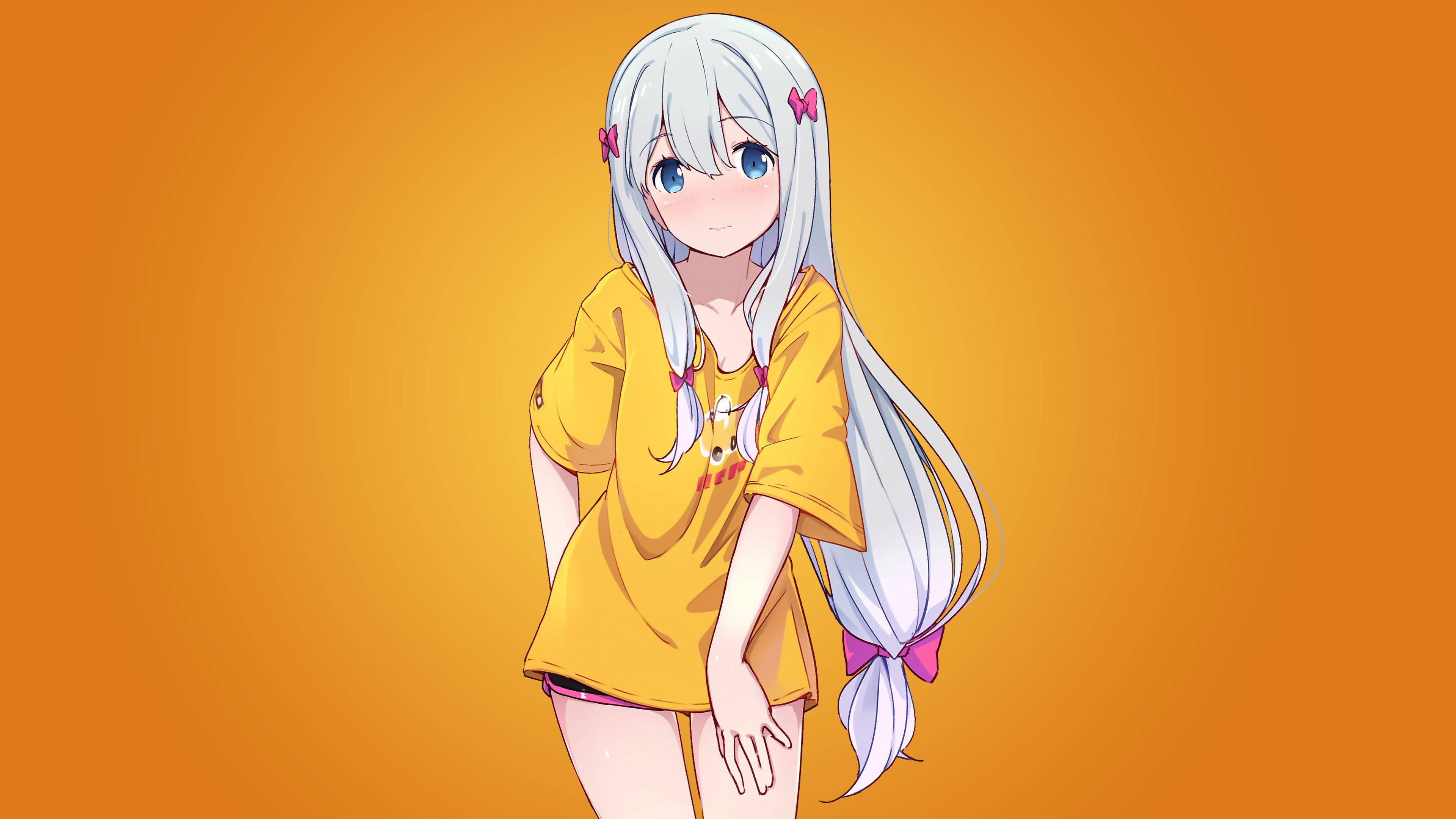 Orange Anime Girl Wallpapers