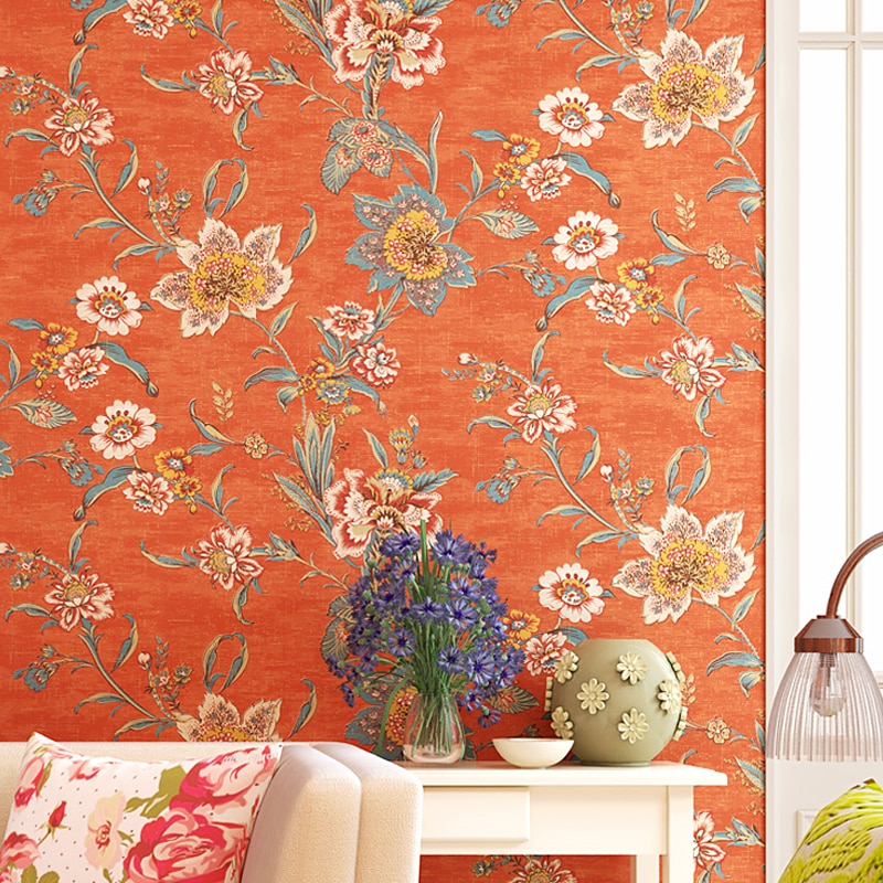 Orange Floral Wallpapers