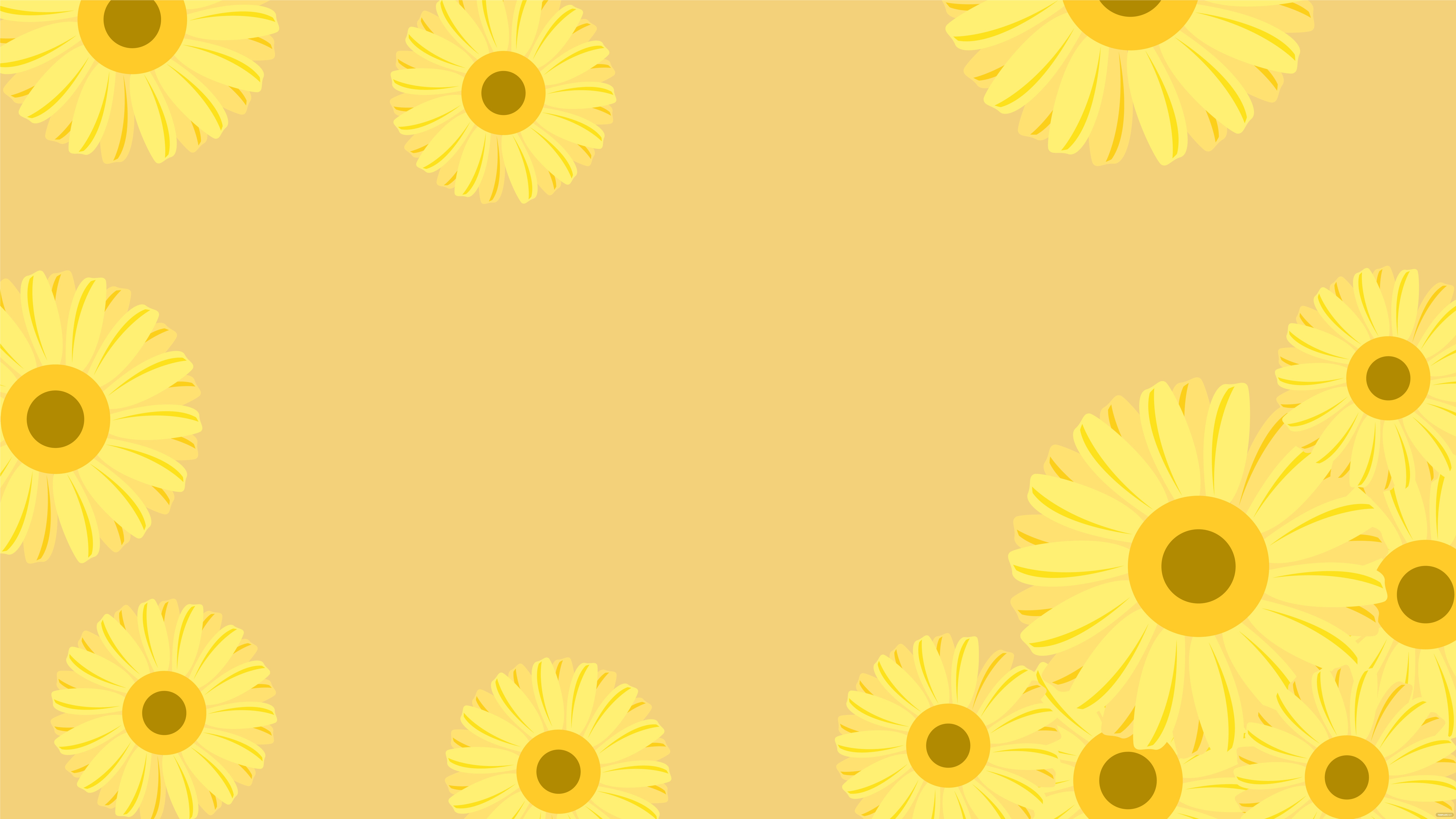 Pastel Yellow Floral Wallpapers