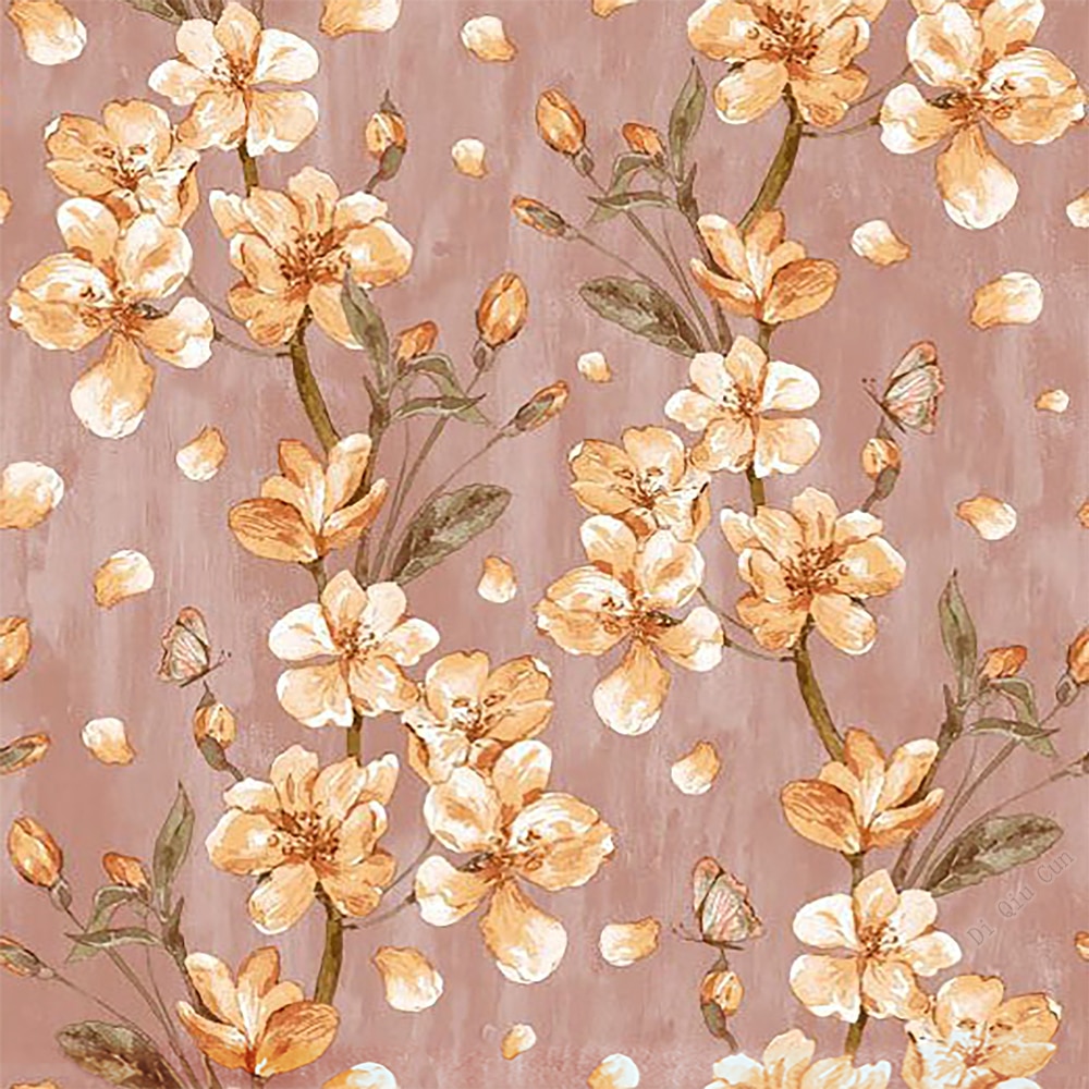 Pastel Yellow Floral Wallpapers