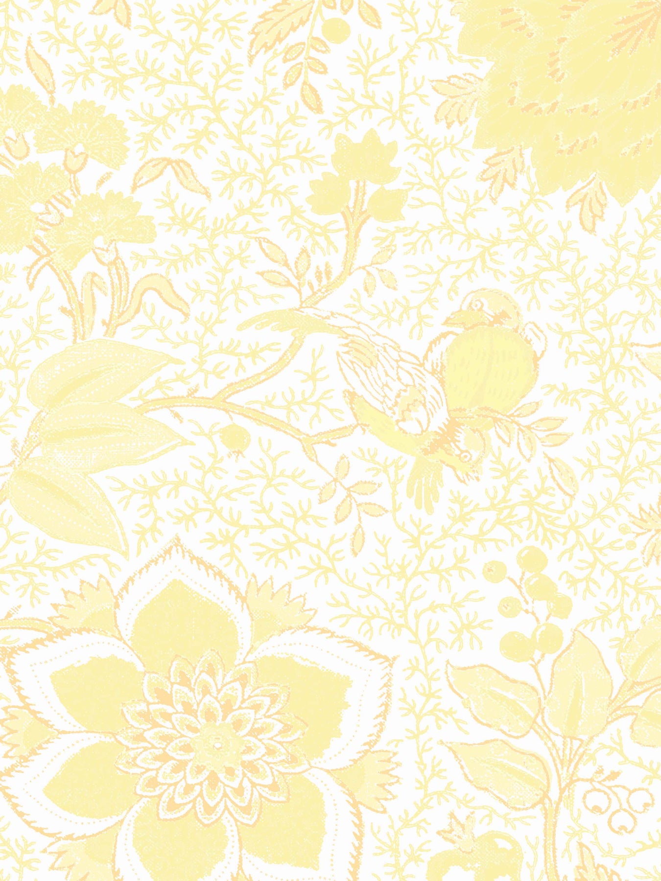 Pastel Yellow Floral Wallpapers