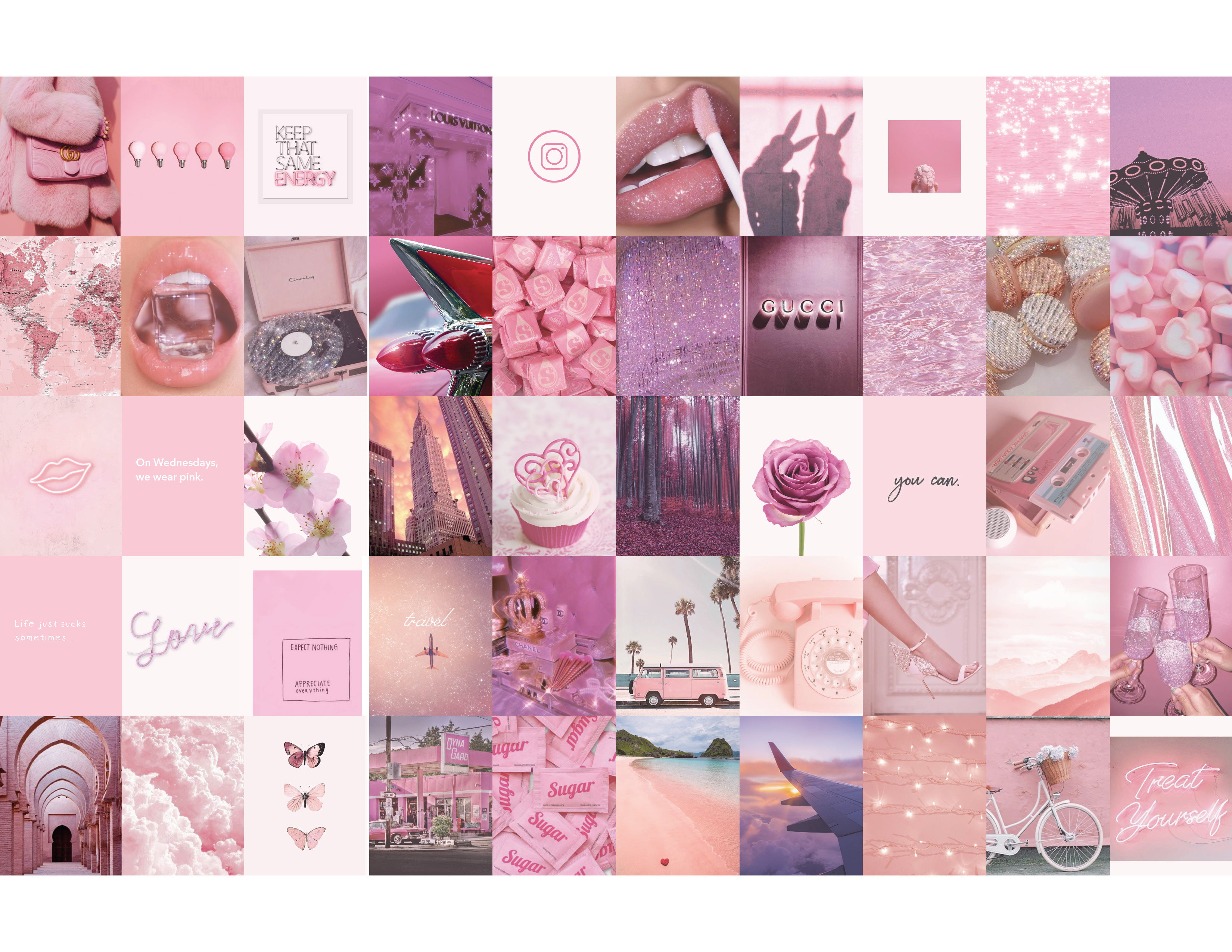 Pink Aesthetic Collage Wallpapers