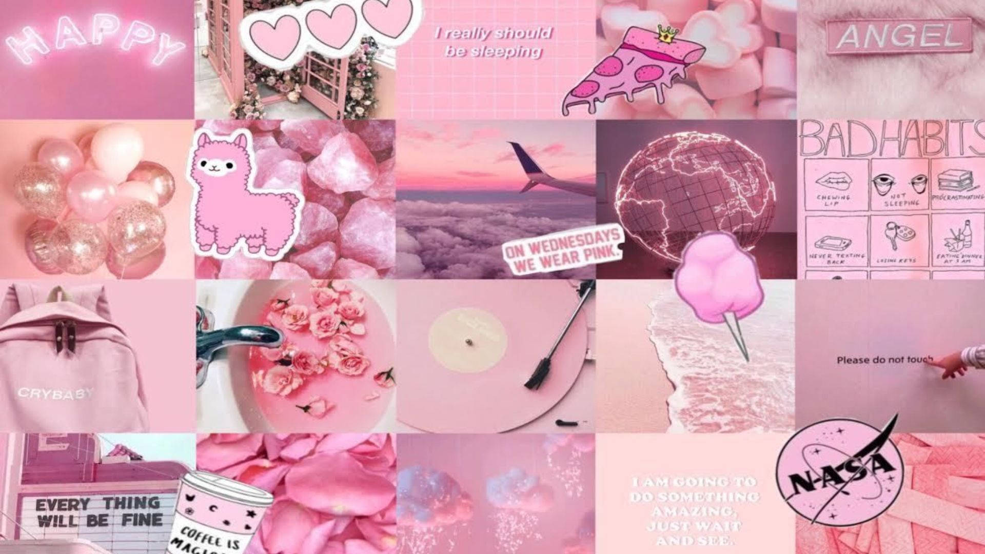 Pink Aesthetic Collage Wallpapers