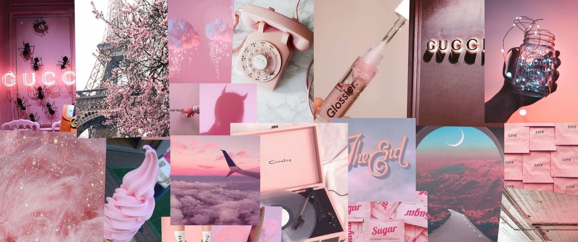 Pink Aesthetic Collage Wallpapers