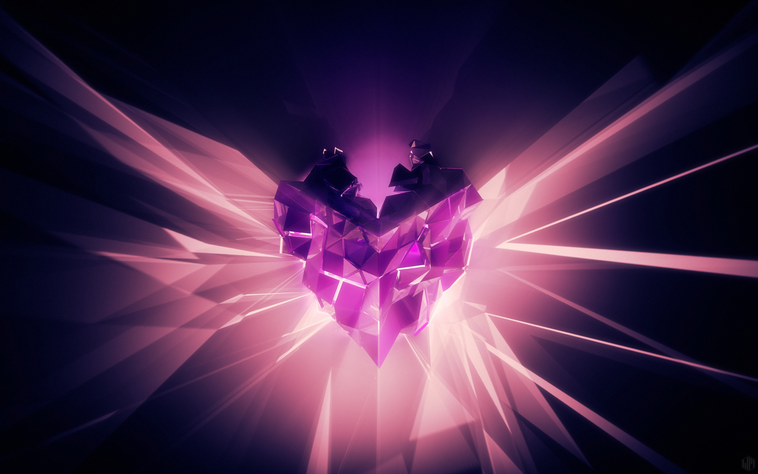 Pink And Purple Heart Wallpapers