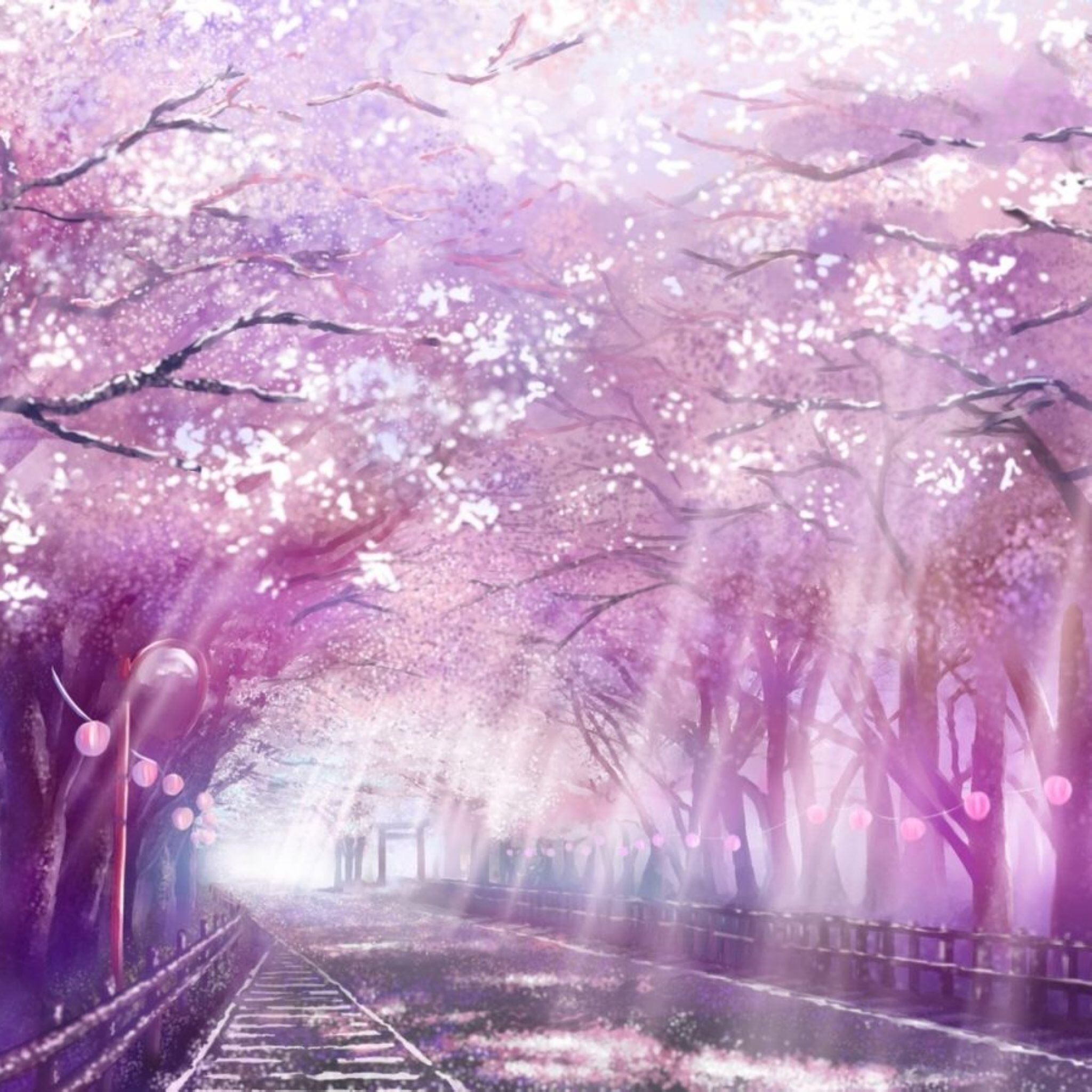 Pink Anime Scenery Wallpapers