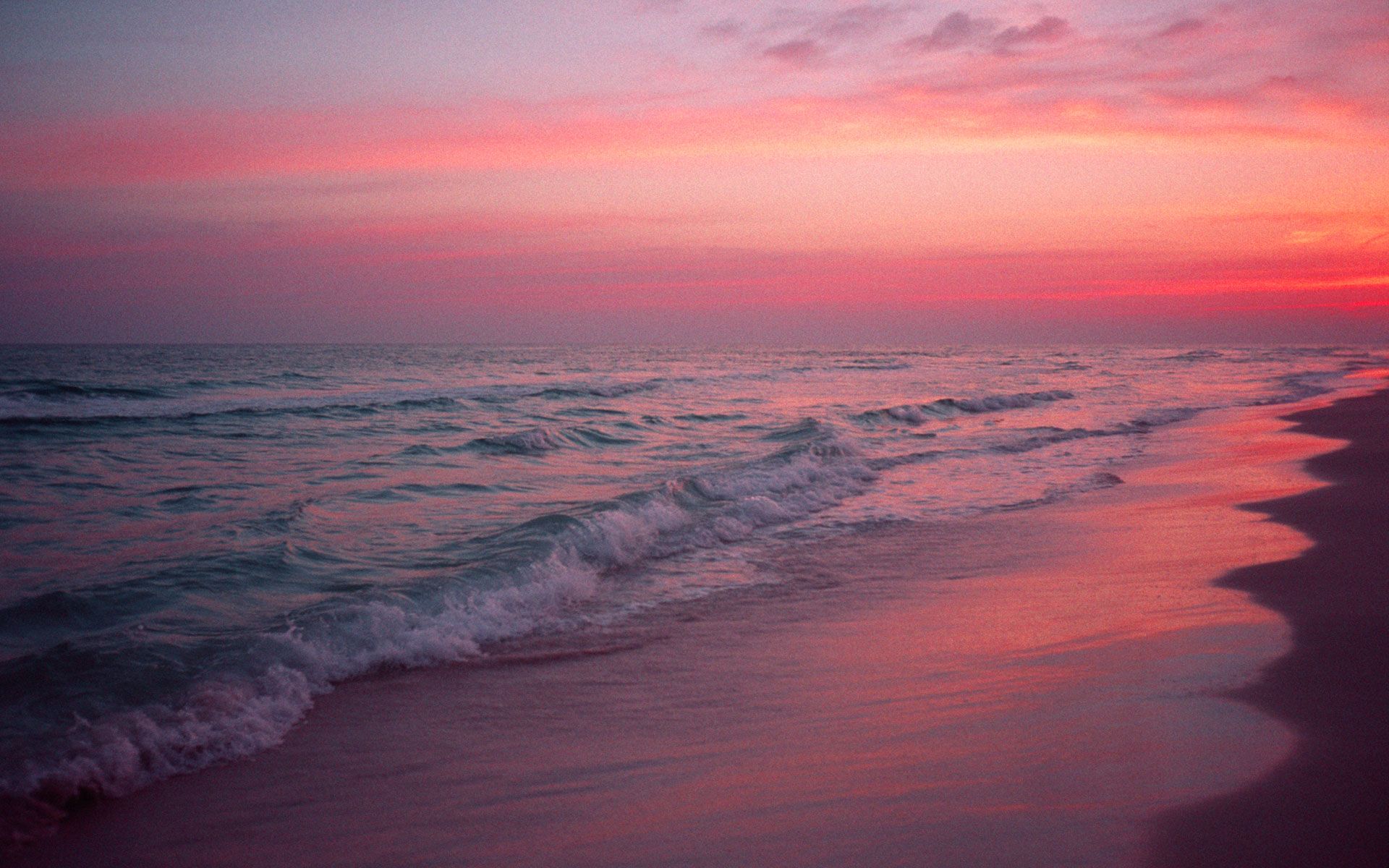 Pink Beach Sunset Wallpapers