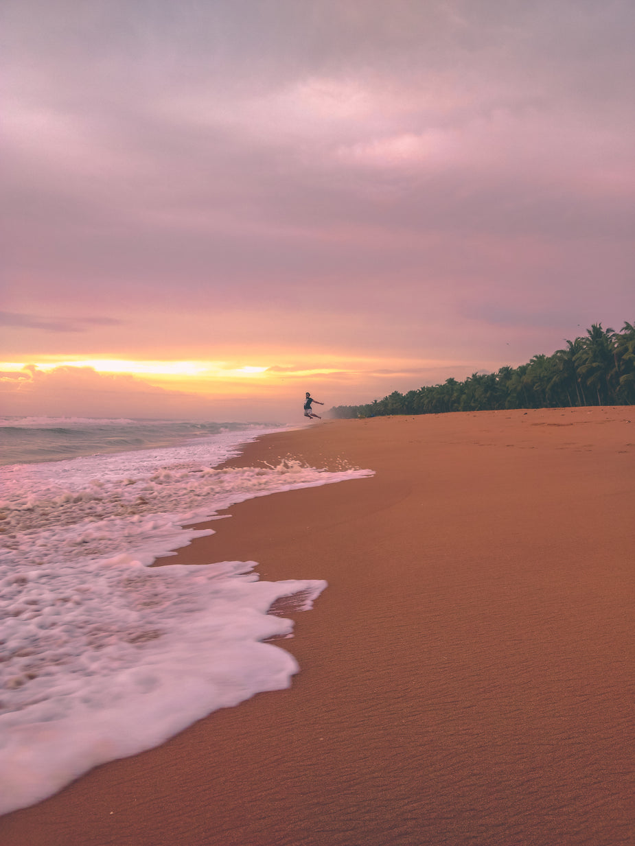 Pink Beach Sunset Wallpapers