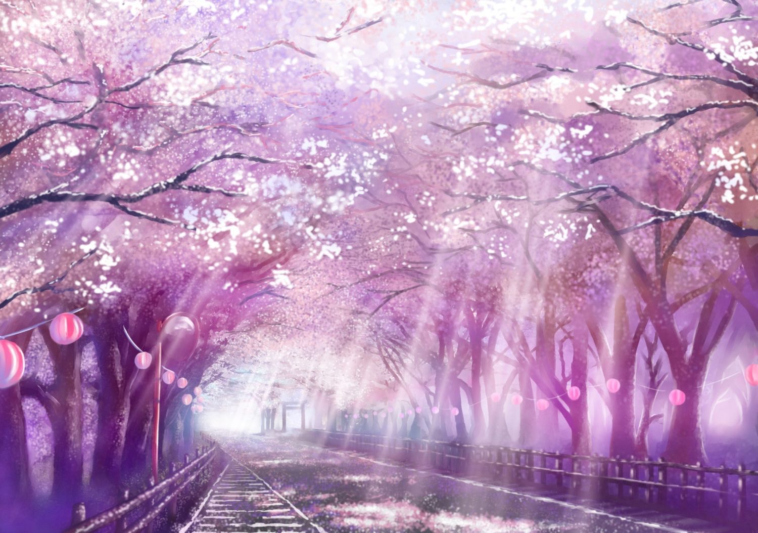 Pink Sakura Tree Anime Aesthetic Wallpapers