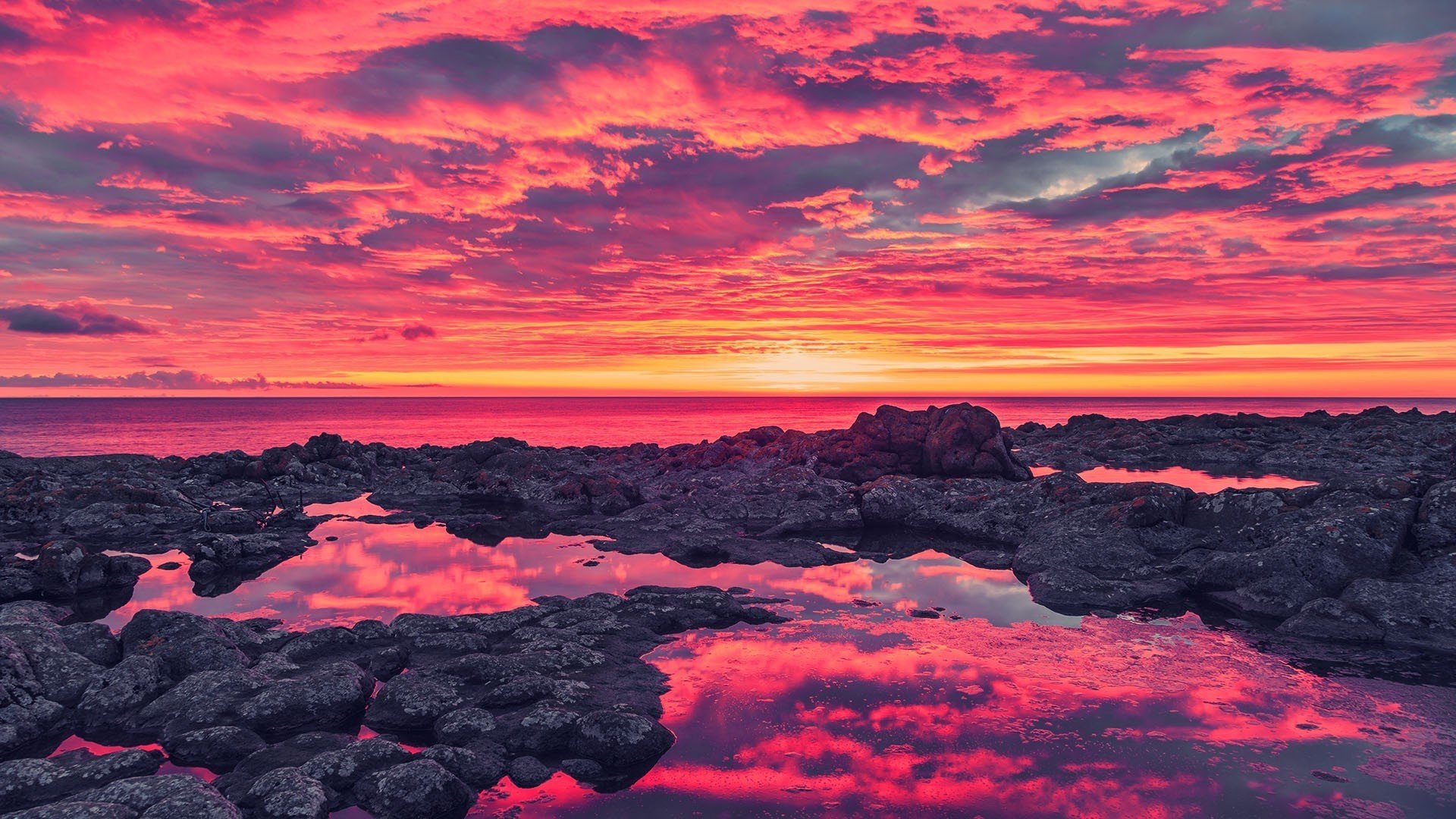 Pink Sky Sunset Wallpapers