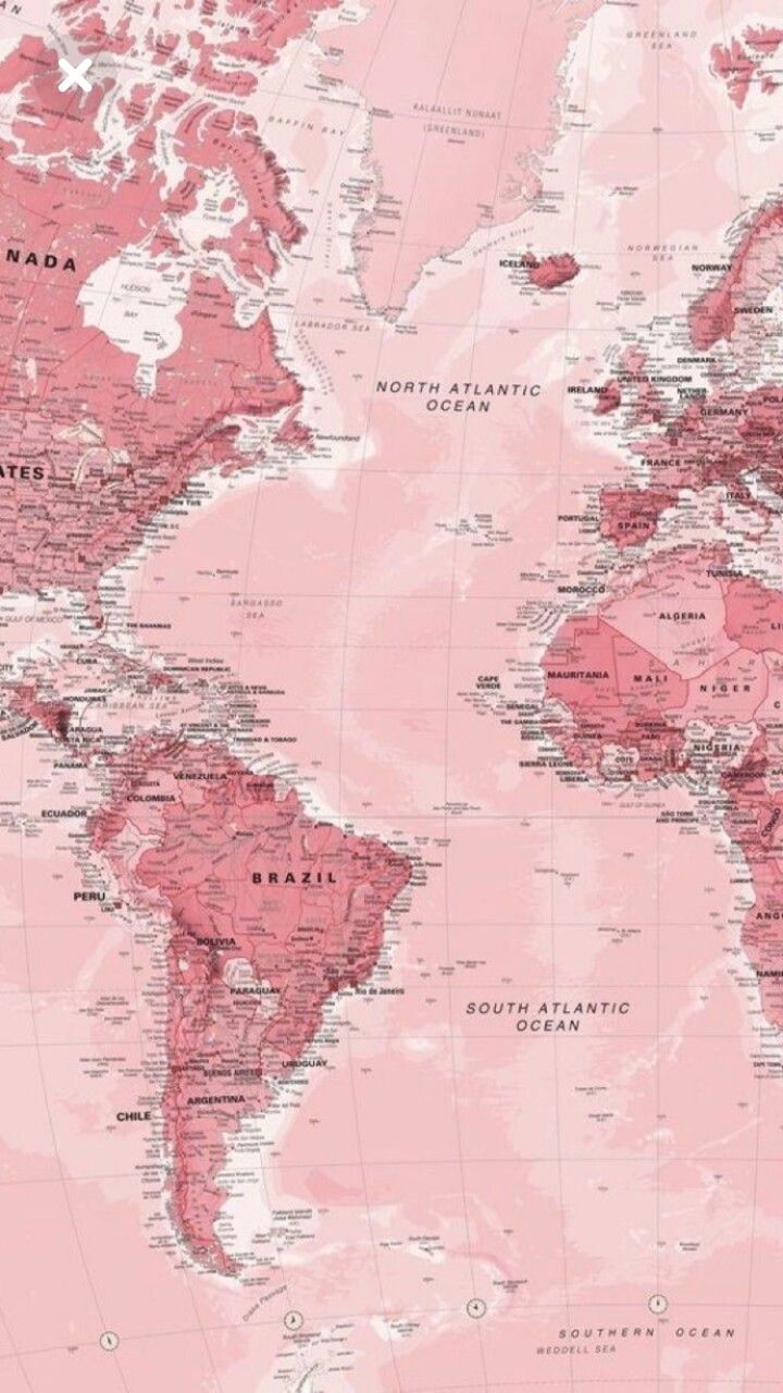 Pink World Map Wallpapers