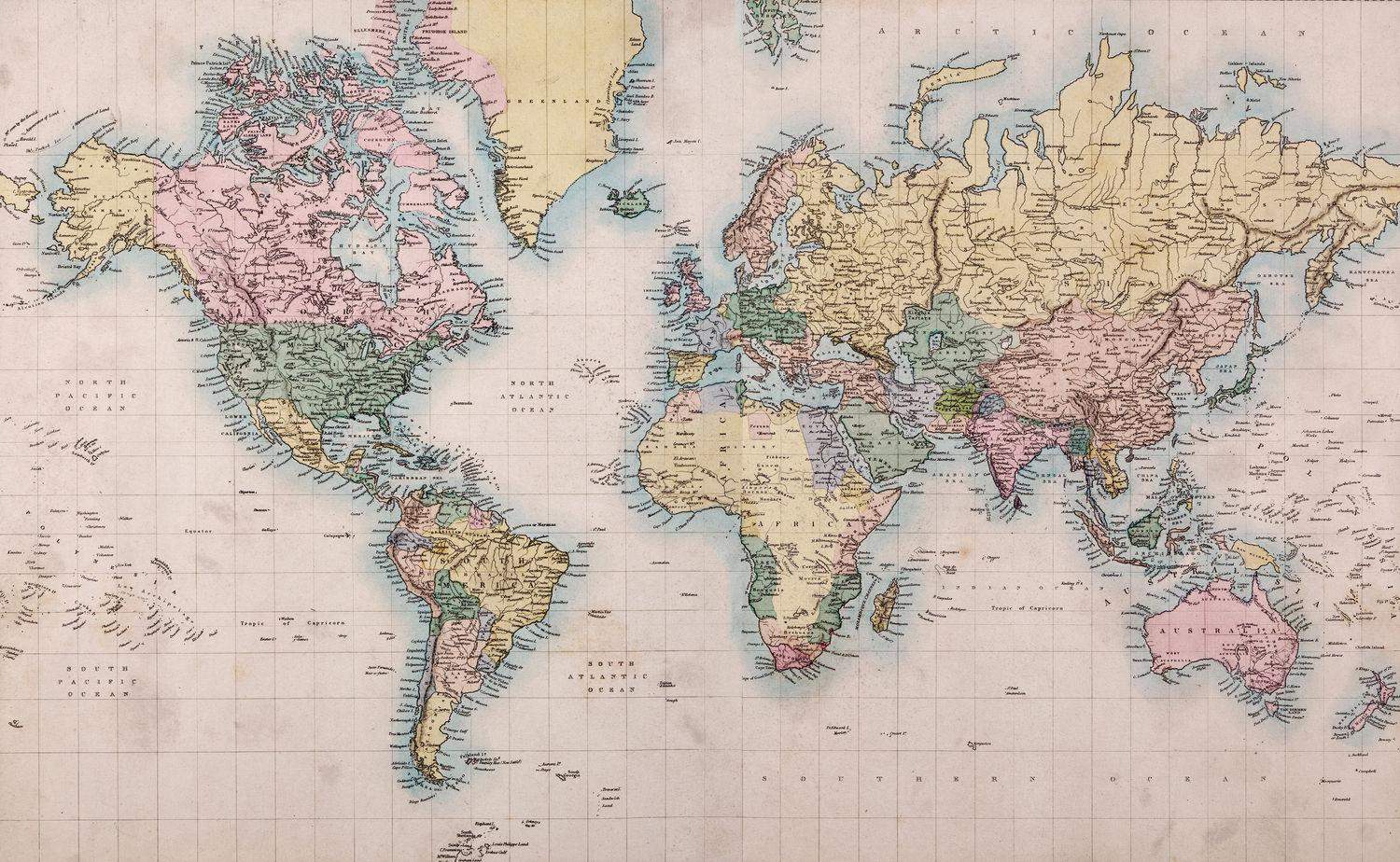 Pink World Map Wallpapers