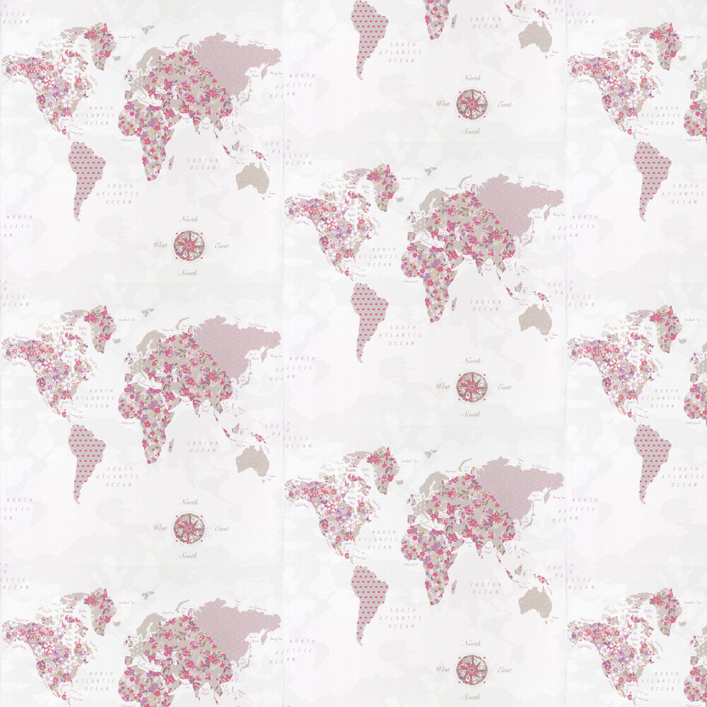 Pink World Map Wallpapers