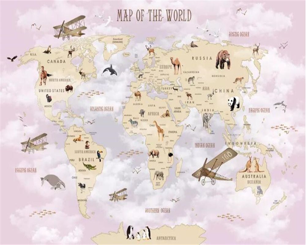 Pink World Map Wallpapers