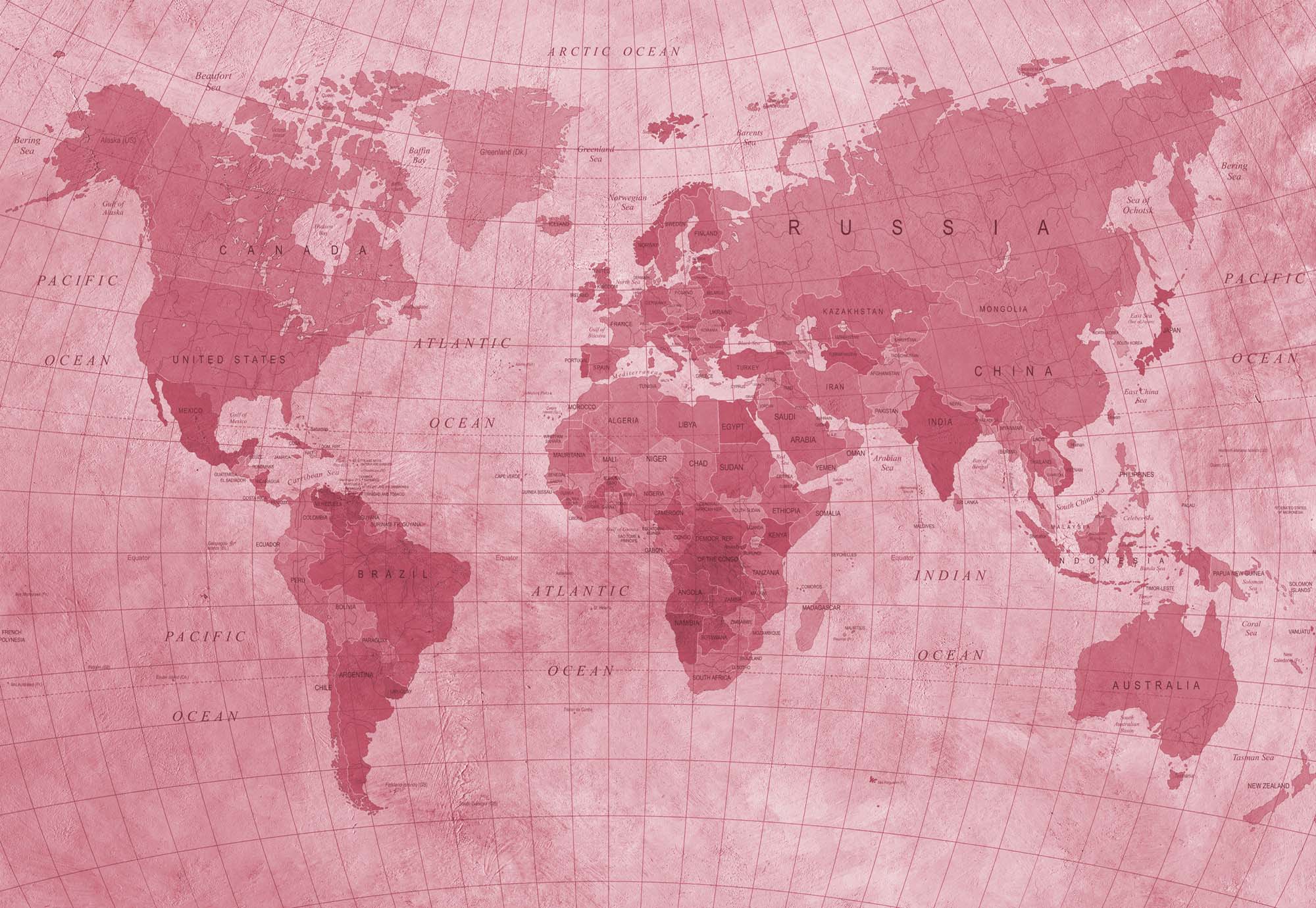 Pink World Map Wallpapers