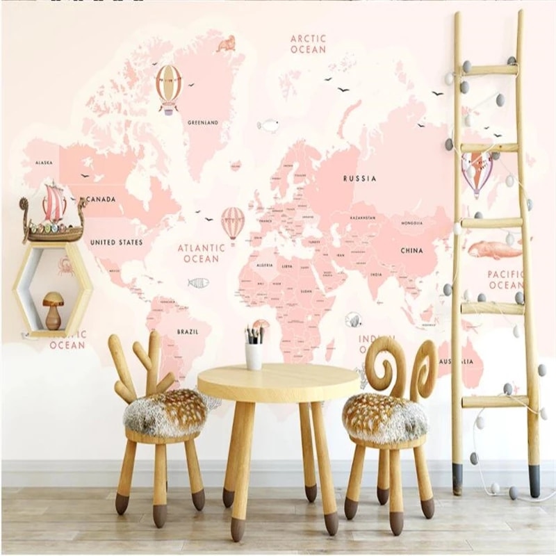 Pink World Map Wallpapers