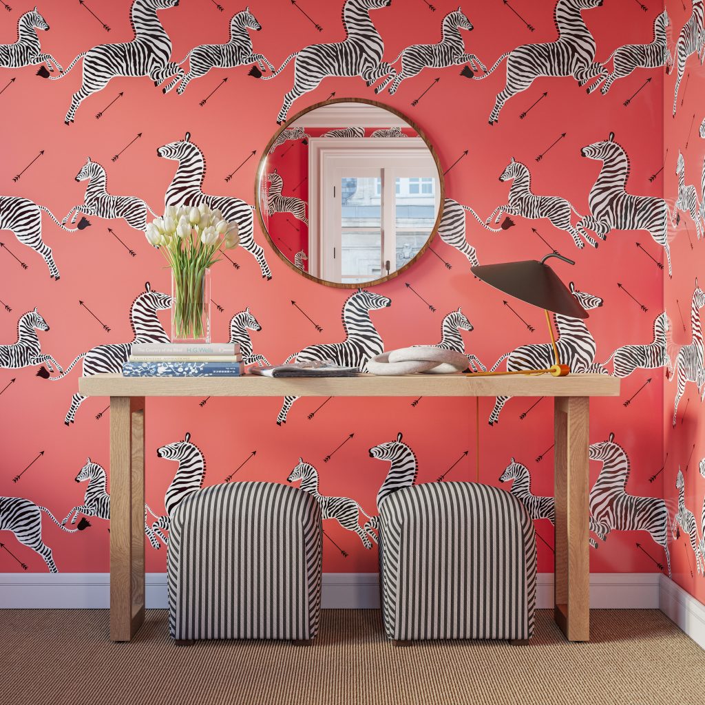 Pink Zebra Room Wallpapers