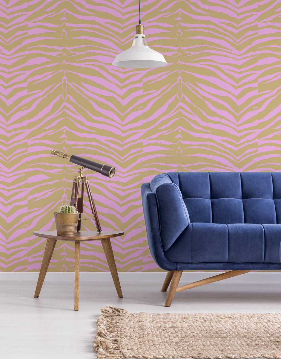 Pink Zebra Room Wallpapers