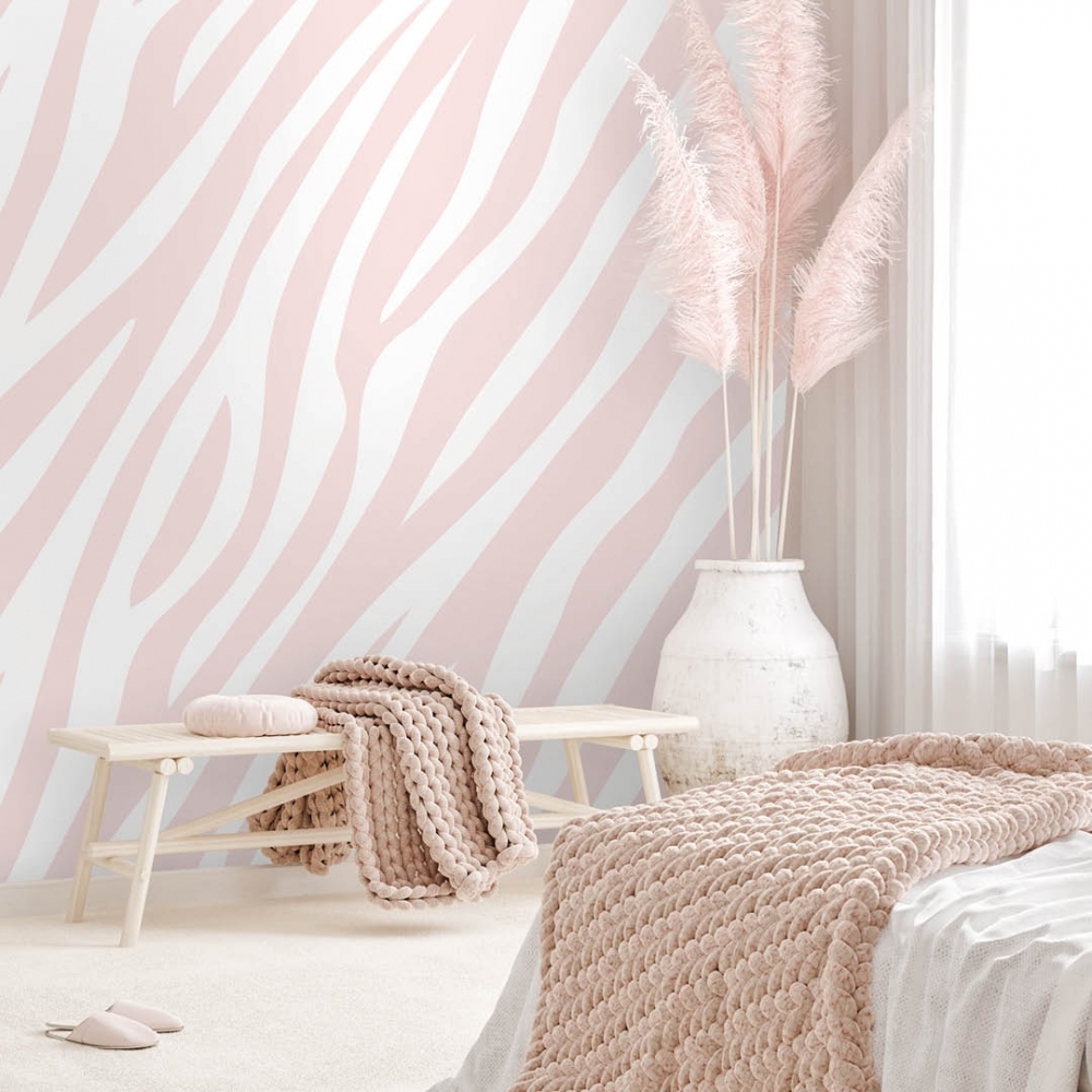 Pink Zebra Room Wallpapers