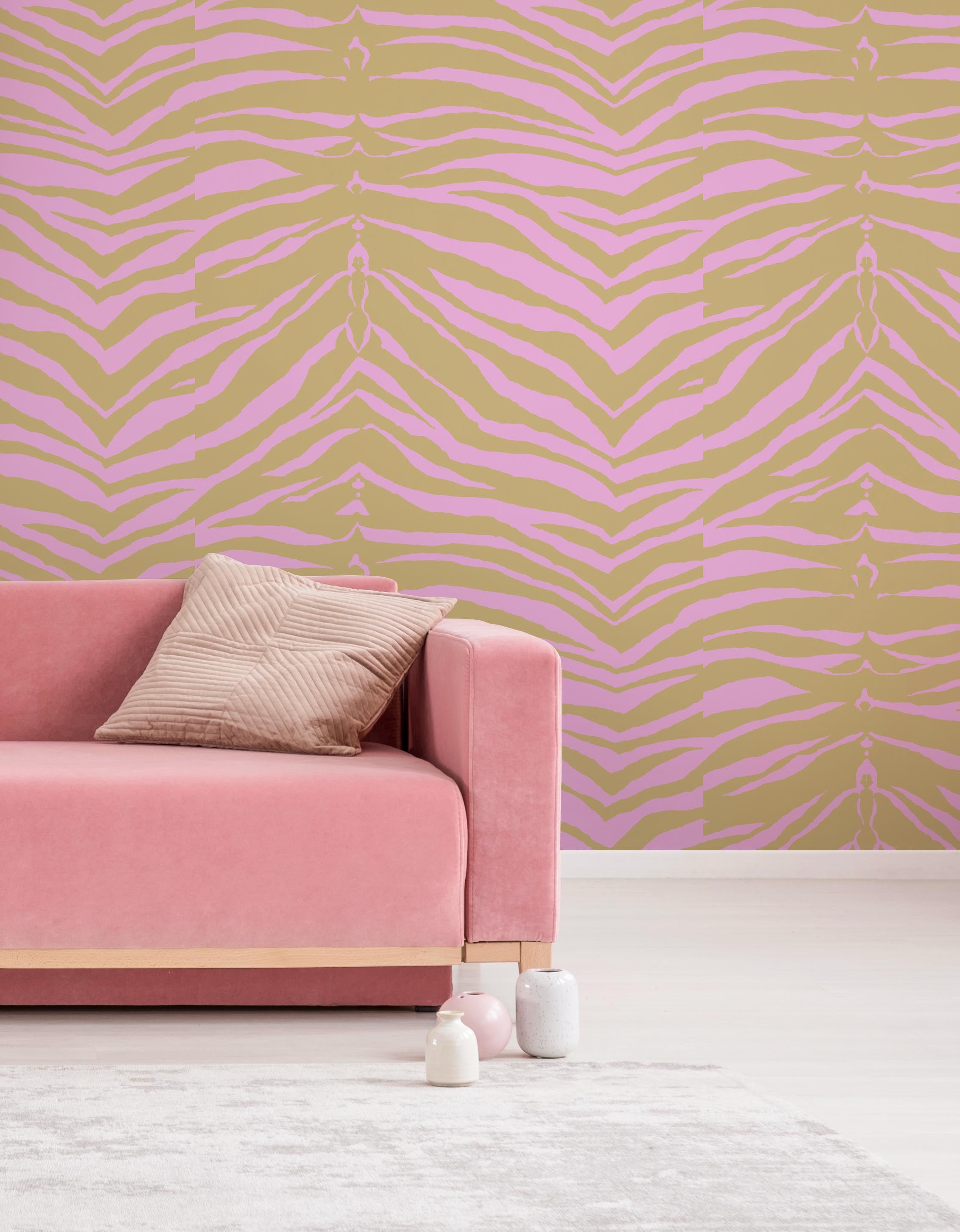 Pink Zebra Room Wallpapers