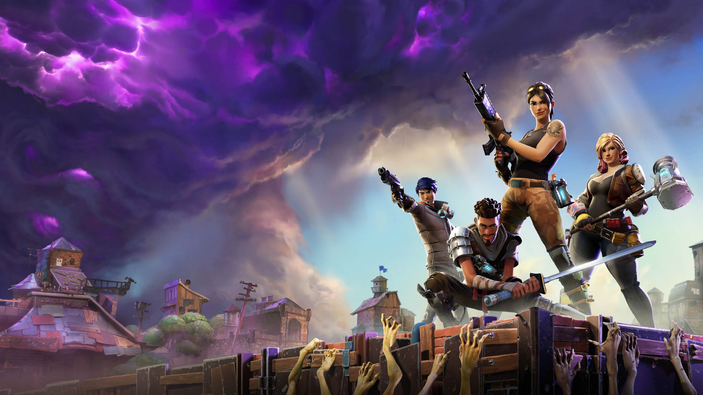 Purple Fortnite Background