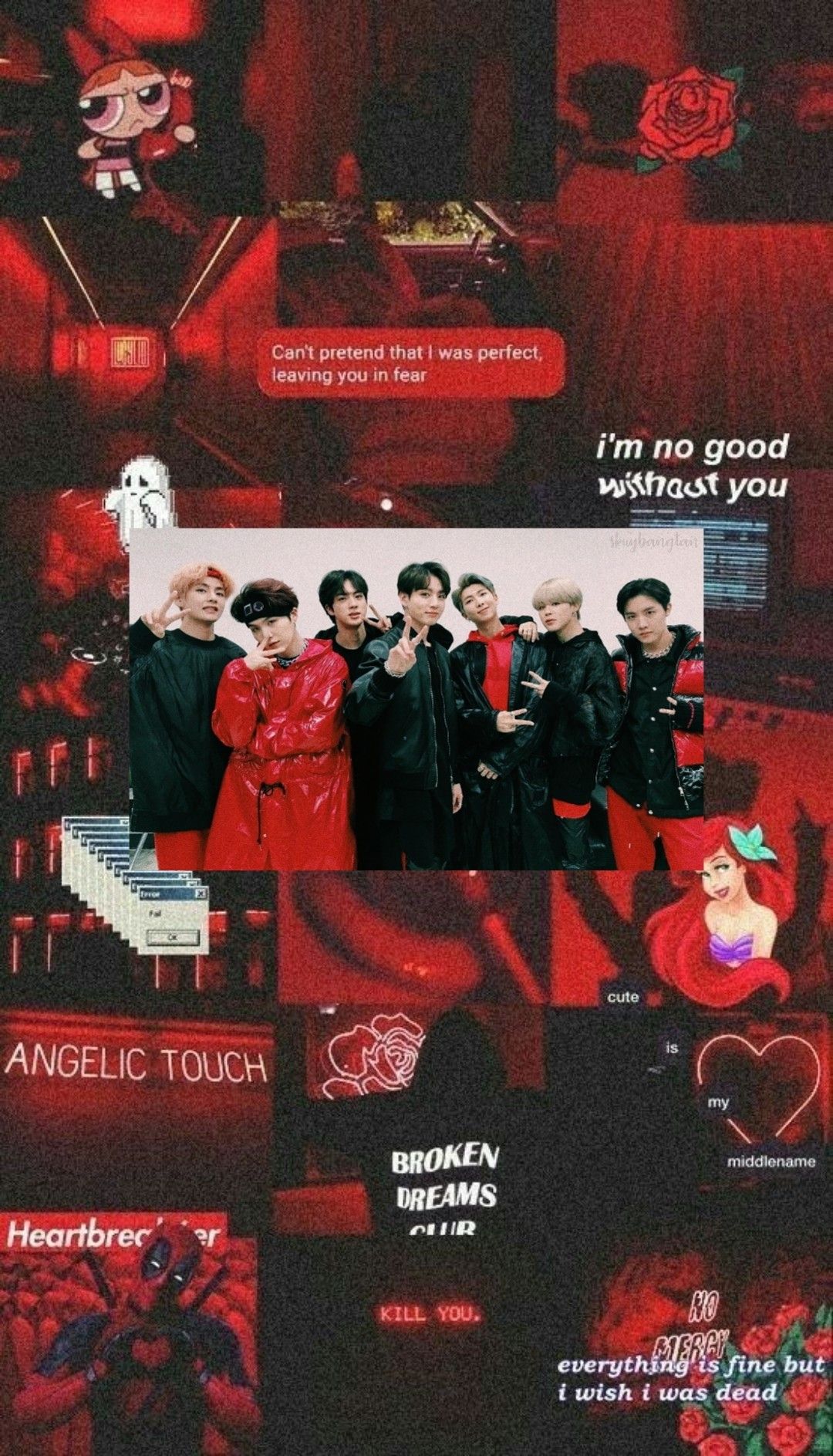 Red Aesthetic Bts Wallpapers