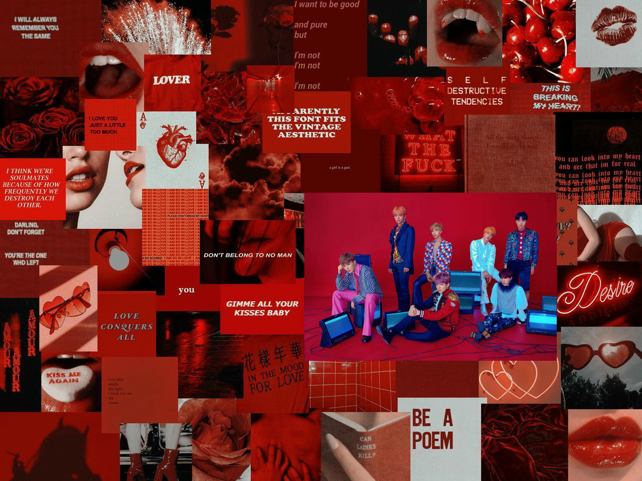 Red Aesthetic Bts Wallpapers