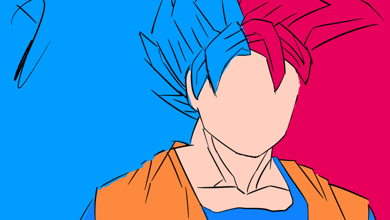 Red And Blue Goku Wallpapers