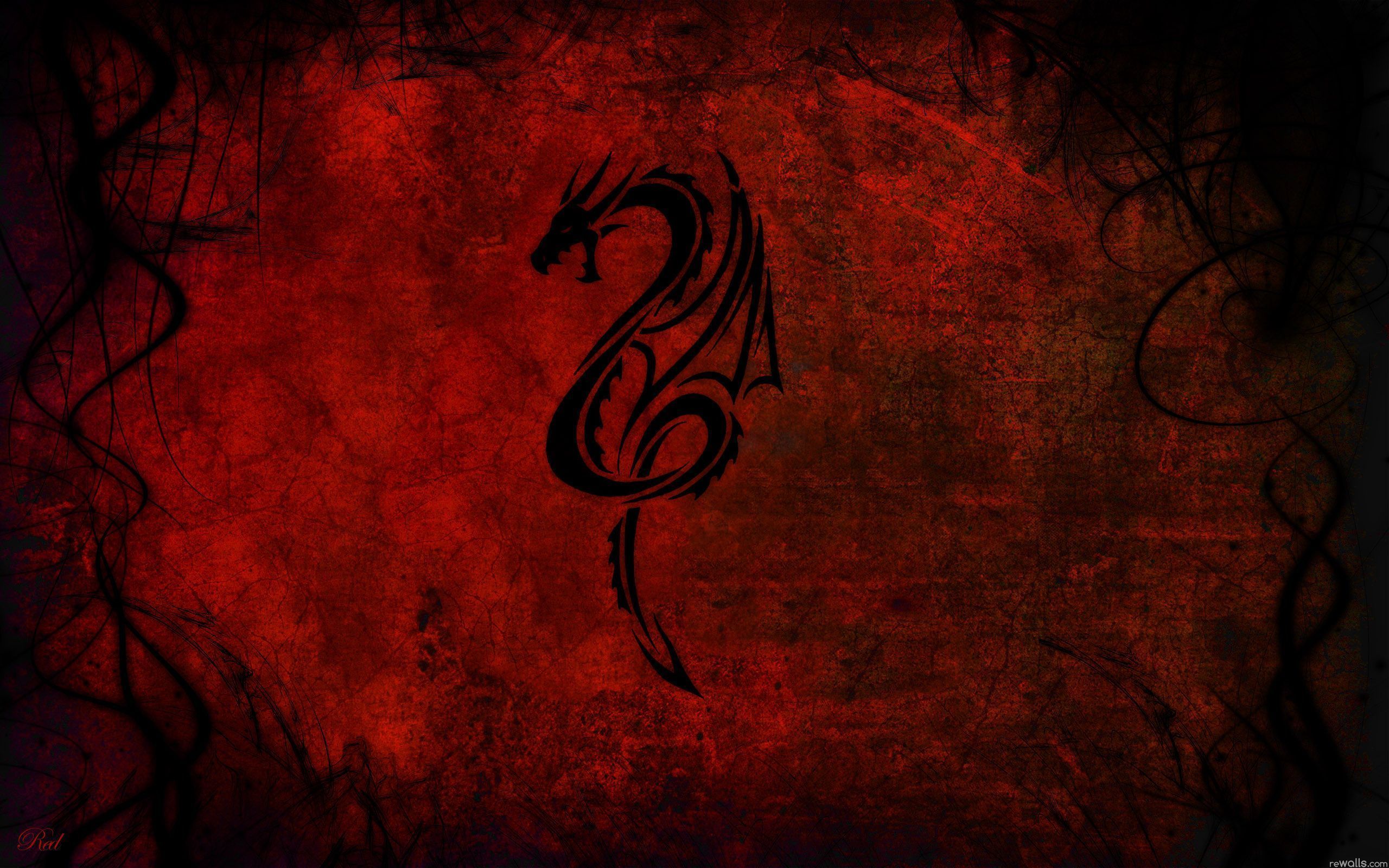 Red Black Dragon Wallpapers