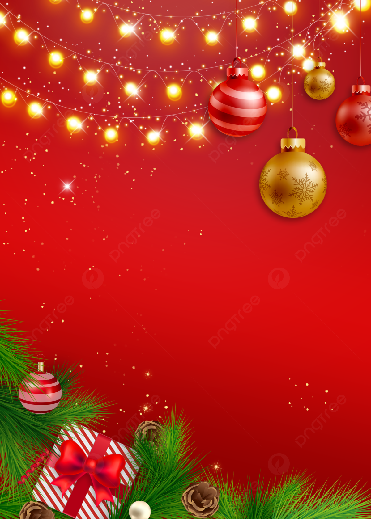 Red Christmas Lights Wallpapers