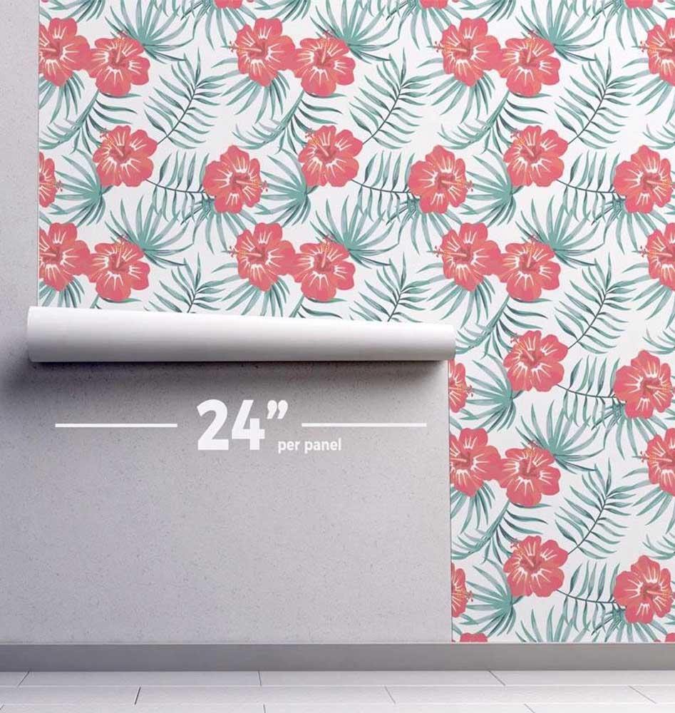 Red Hawaiian Print Wallpapers