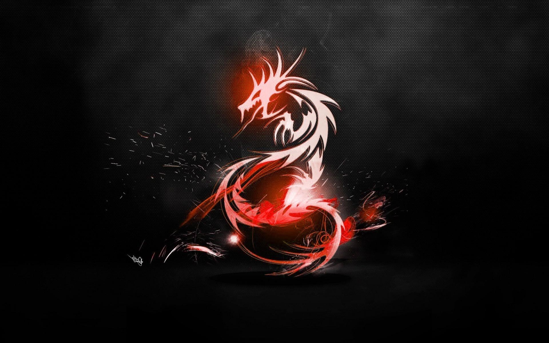 Red Neon Dragon Wallpapers