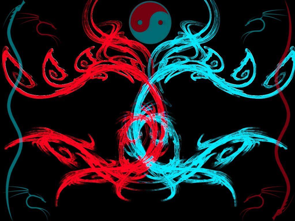 Red Neon Dragon Wallpapers