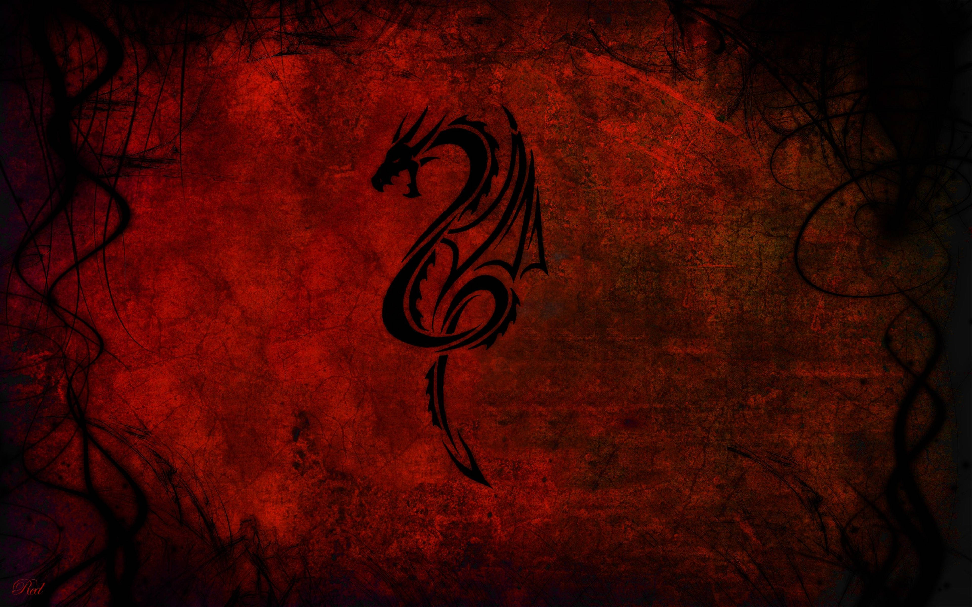 Red Neon Dragon Wallpapers