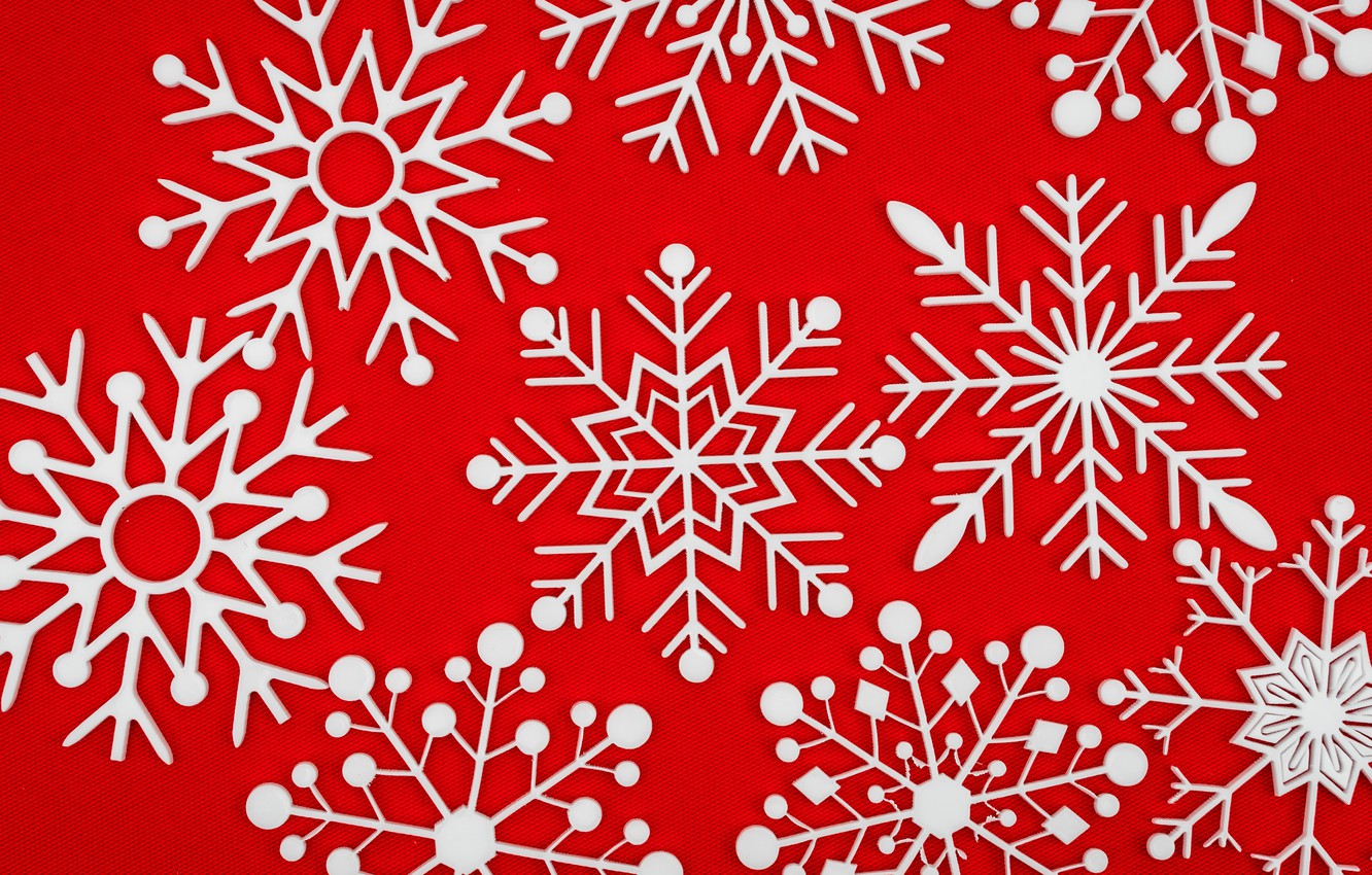 Red Snowflake Wallpapers