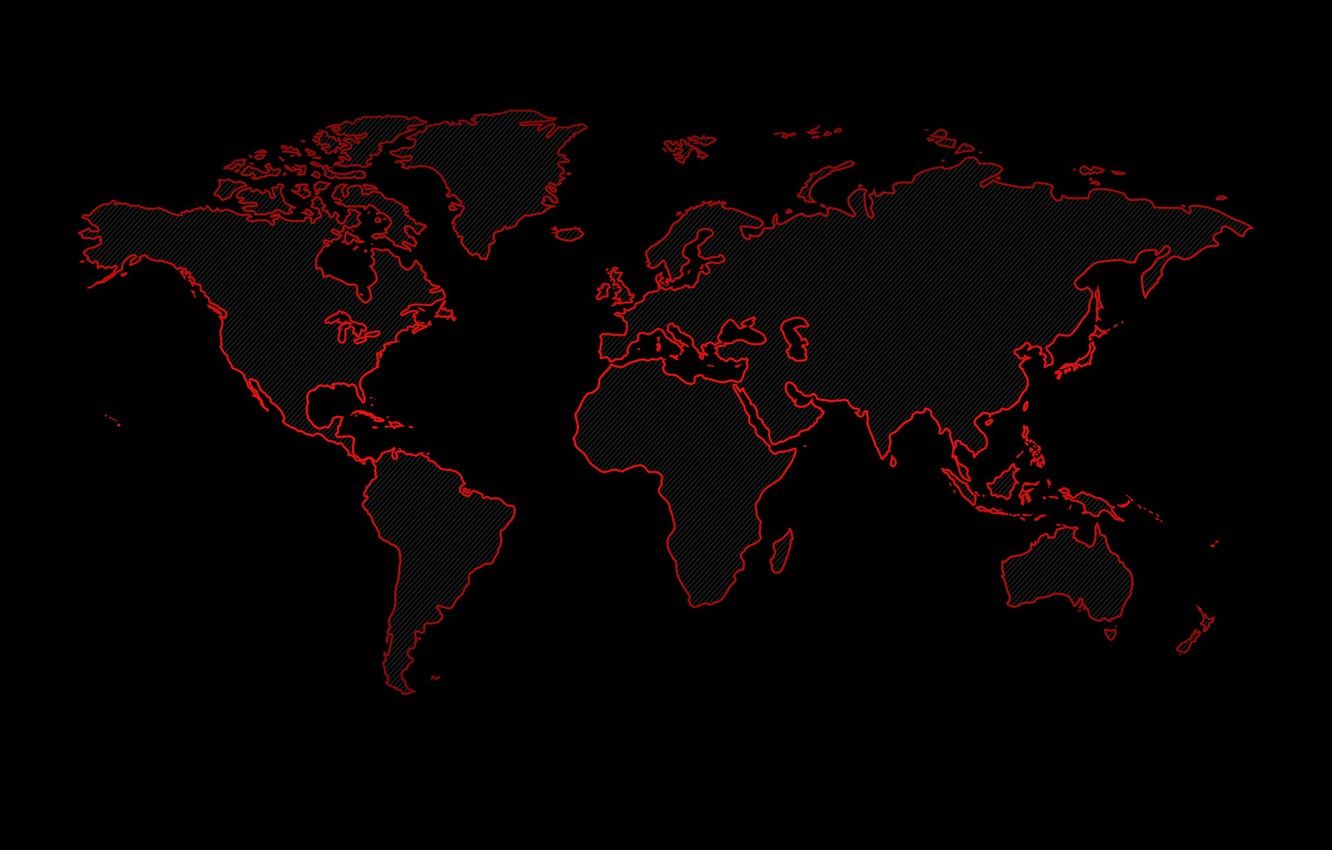 Red World Map Wallpapers