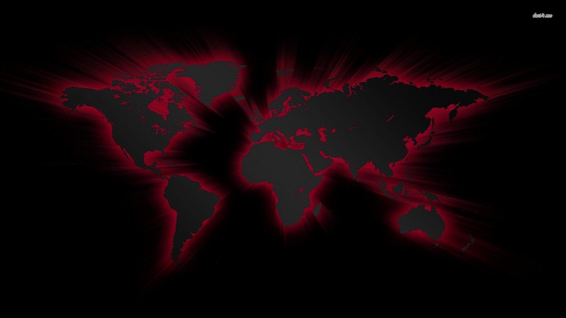 Red World Map Wallpapers