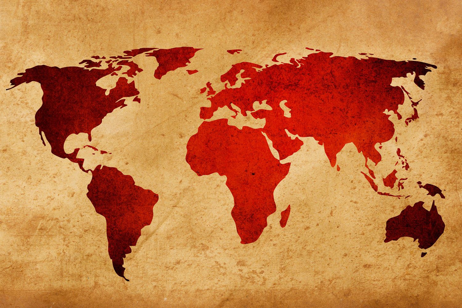 Red World Map Wallpapers