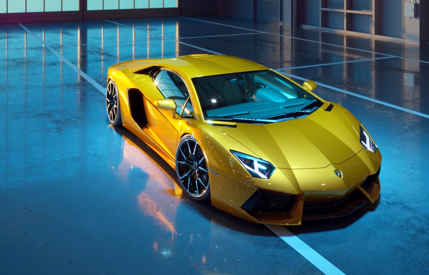 Yellow Lamborghini Aventador Wallpapers