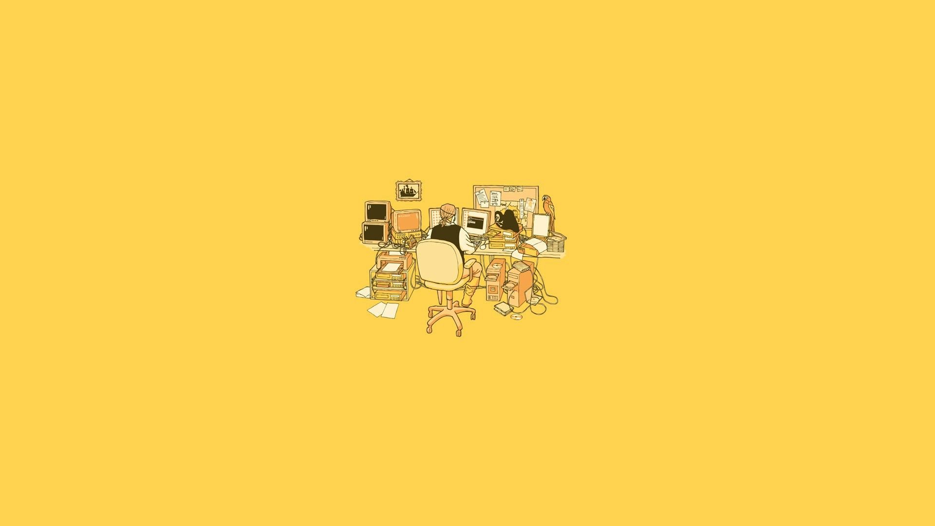 Yellow Minimalist Wallpapers