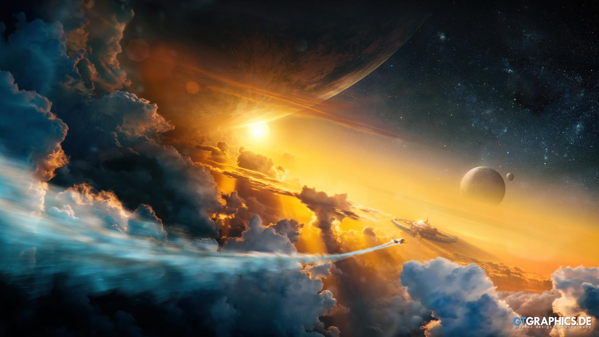 Yellow Space Wallpapers