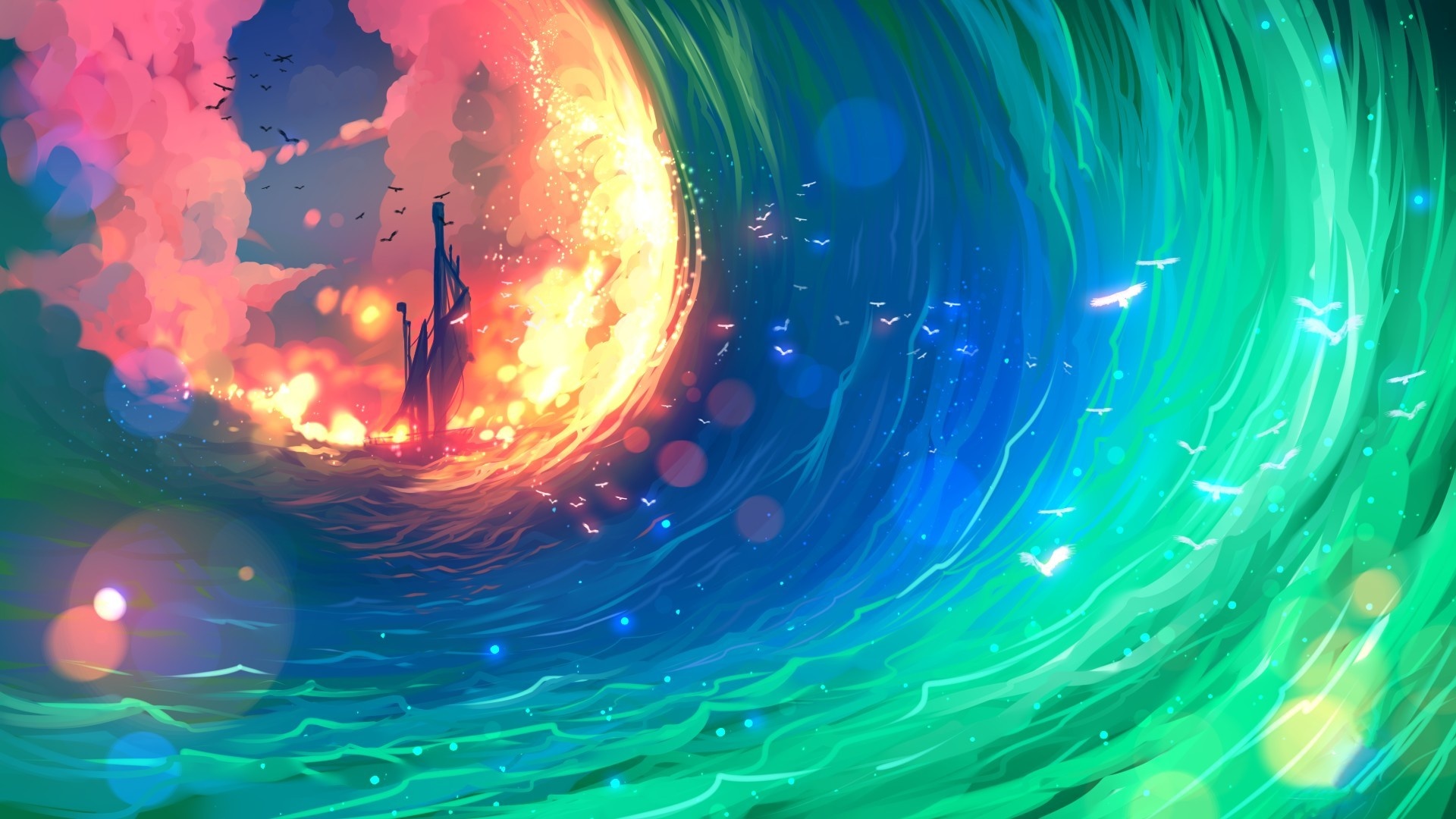 Colorful Waves Art Wallpapers