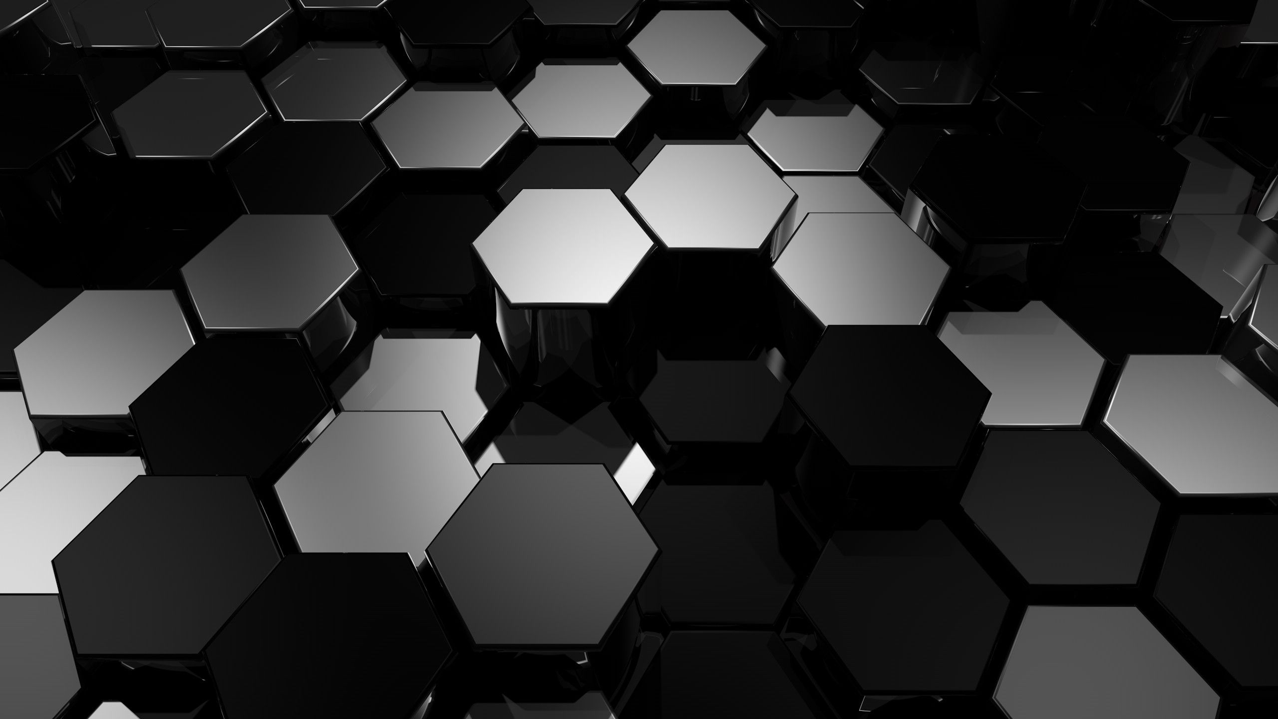 Futuristic Dark Hexagon 10K Wallpapers