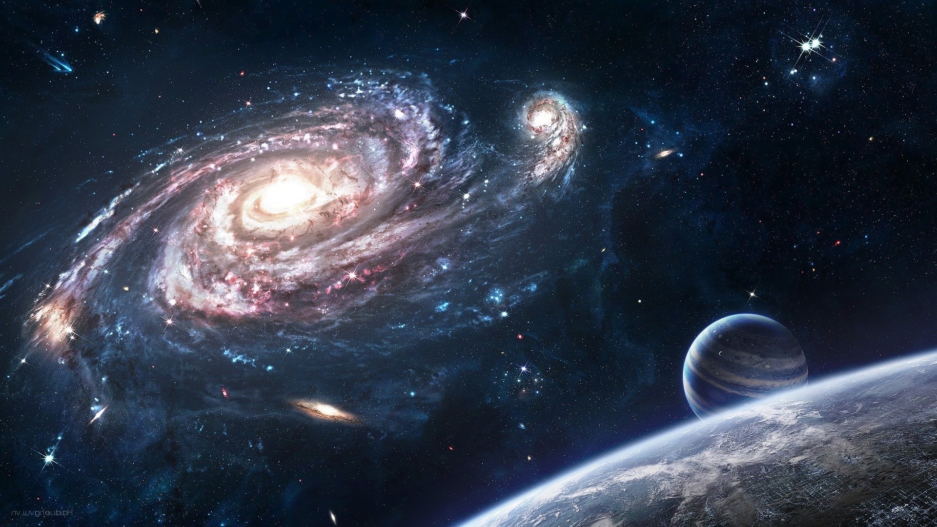 Spiral Galaxy Abstract 4K Wallpapers