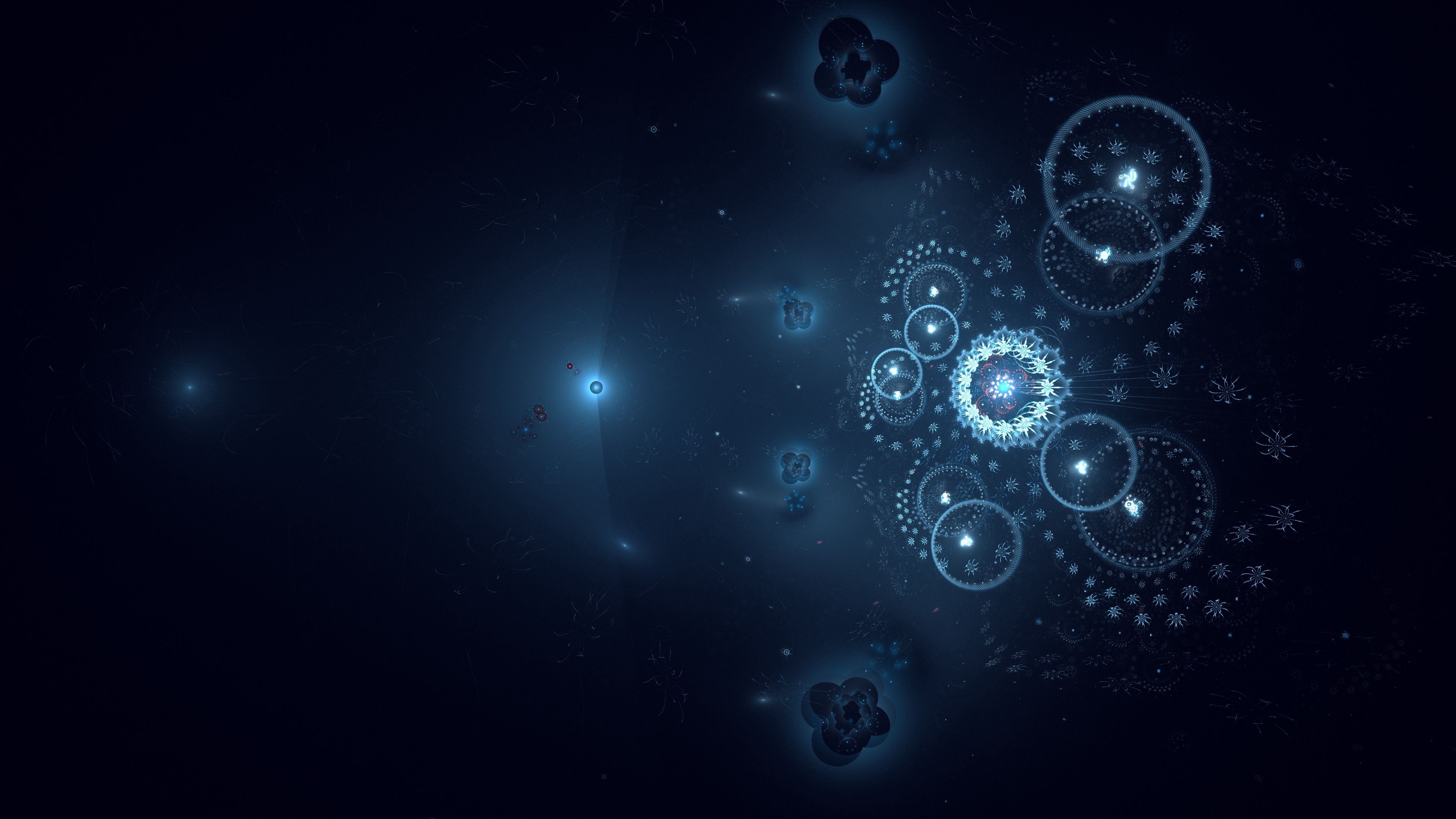 Fractal Patterns Dark Stars Wallpapers