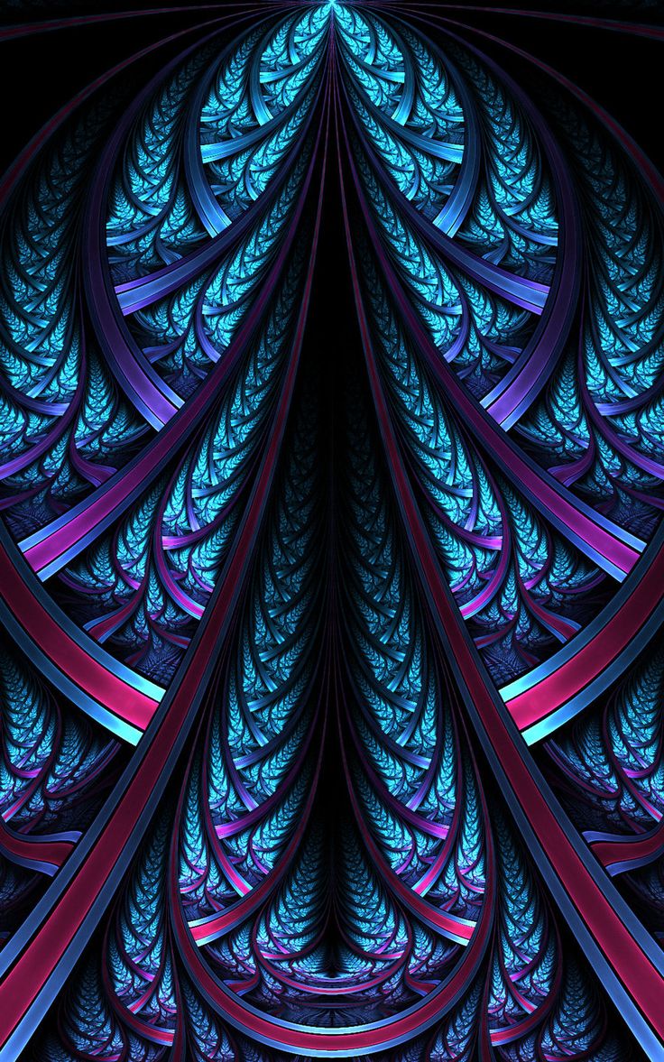 Fractal Patterns Dark Stars Wallpapers